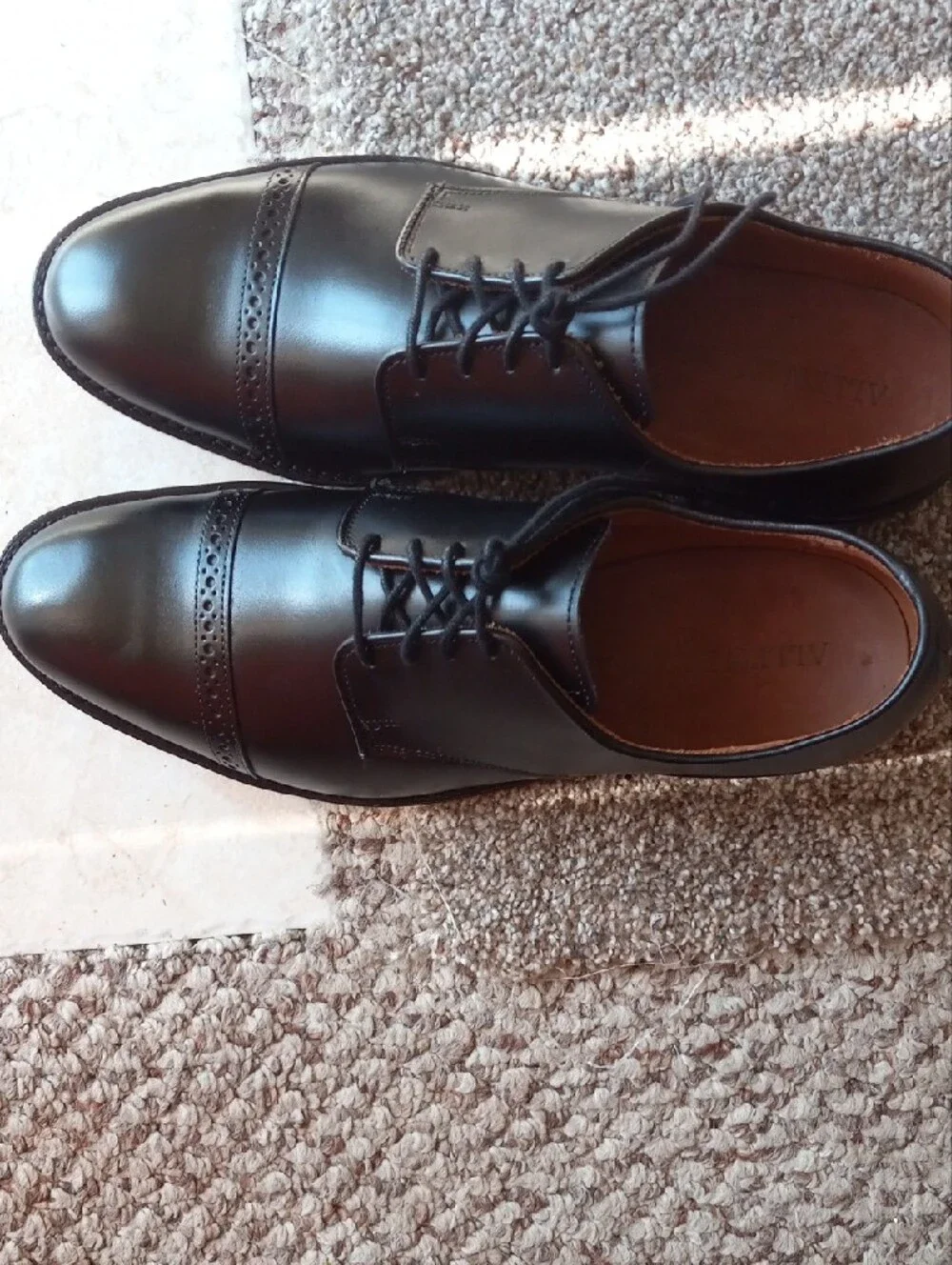 Allen Edmonds Black Cap-Toe Oxford with Brogue Detail